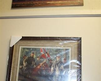INDOOR, BACK OF HOUSE THROUGH HOLDING AREA, "legends of the south" Mort Kunstler $85