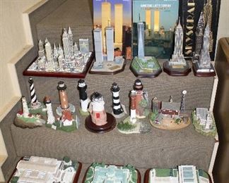 INDOOR, BACK OF HOUSE THROUGH HOLDING AREA, Danbury Mint Collectibles Lighthouses Harbor Lights and Twin Towers Collection