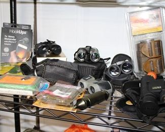 OUTDOOR, GARAGE BAY 3 & 4, Binoculars include: Pentax, Carson, Nikon, Steiner, BinoPrism #2, Buschnell