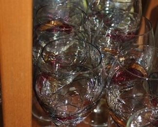 INDOOR, FIRST AREA TO LEFT AFTER ENTERING MAIN HOUSE, 10 PC Milano Mosaic Glasses