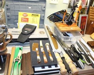 INDOOR, FIRST AREA TO LEFT AFTER ENTERING MAIN HOUSE, Henckel, Viski, Boker, Tree Brand, Kershaw, Gerber