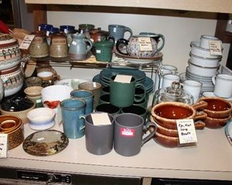 INDOOR, FIRST AREA TO LEFT AFTER ENTERING MAIN HOUSE, Dansk Mugs and dishes
