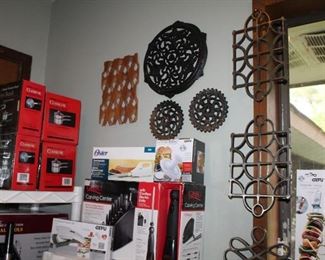 INDOOR, FIRST AREA TO LEFT AFTER ENTERING MAIN HOUSE, New in Box Items brands include: Ginsu, Oster, Cuisinart, Classicor, Magic Bullet, Gotham Steel