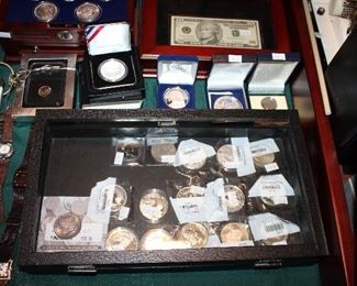 INDOOR, WING 2, FIRST ROOM ON LEFT,  Misc Sterling Coins