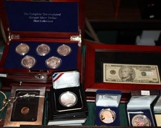INDOOR, WING 2, FIRST ROOM ON LEFT,  Complete Uncirculated Morgan Silver Dollar Collection $525