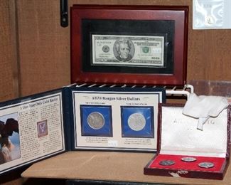 INDOOR, WING 2, FIRST ROOM ON LEFT, 1878 Morgan Silver Dollars $115/Anno Santo 1983 Set $65
