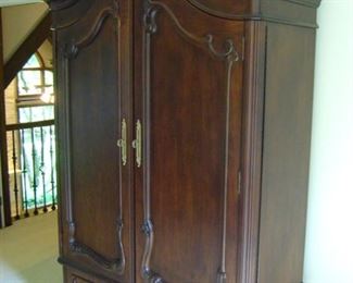 Bernhardt Armoire is 50 inches tall, 89 inches wide and 23 deep.