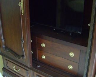 Additional drawers behind the double doors.