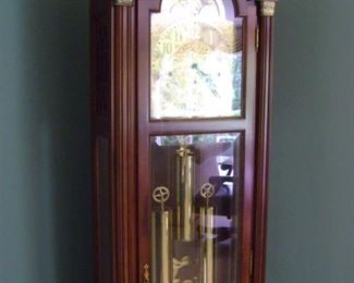 1980's Seth Thomas Grandfather clock measures 78 inches tall. 