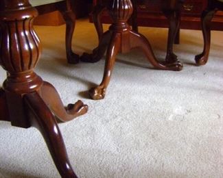 Dining table legs.