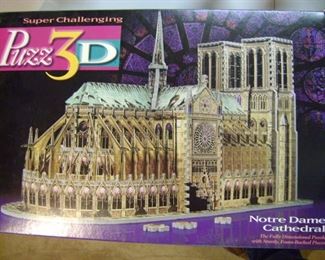 Notre Dame Cathedral 3D puzzle.