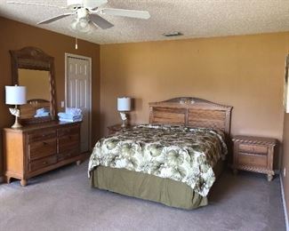 Queen bed, mattress recently purchased.   $700 if the entire bedroom set is purchased.