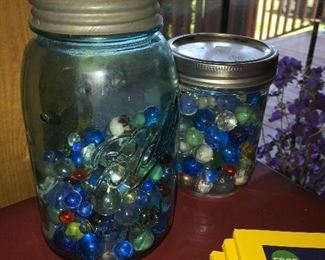 Jars of marbles