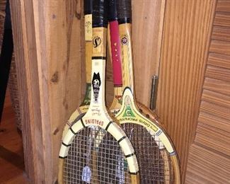 Vintage tennis rackets 