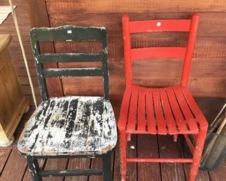 Wooden chairs