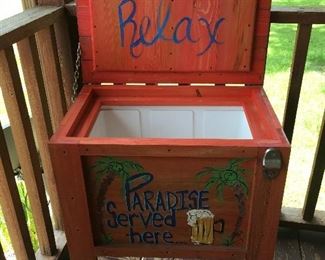 Hand painted cooler chest 