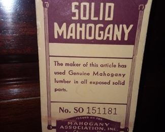 Vintage solid Mahogany wood tallboy dresser