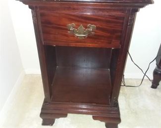 Vintage solid mahogany wood matching night stand