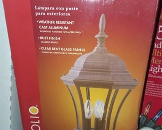 Unused outdoor pole lamp