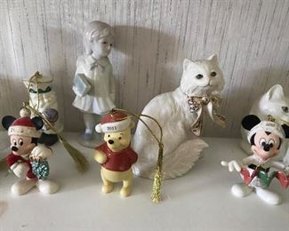 Lenox Cat, Mickey Mouse, Girl figurines