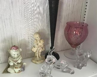 Lenox and Miscellaneous Figurines / Glass Figurines / Vintage vases