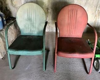 Vintage Metal Garden Chairs