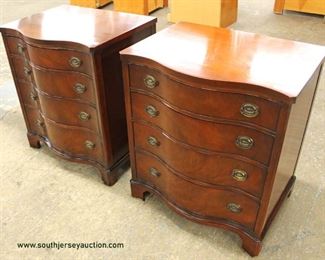 PAIR of “Drexel Furniture” Serpentine Front Bracket Foot 4 Drawer Bachelor Chest
Auction Estimate $300-$600 – Located Inside
