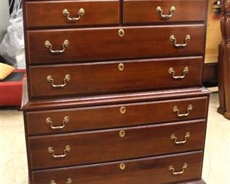 NICE 4 Piece “Link Taylor Furniture” SOLID Mahogany Bracket Foot Bedroom Set with Queen Size Poster Bed
Auction Estimate $700-$1500 – Located Inside
