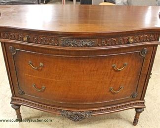 Walnut Two Tone Carved 3 Drawer Bow Front Chest
Auction Estimate $200-$400 – Located Inside
