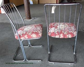 5 Piece Modern Style “Daystrom” Glass Top Chrome Base Table and 4 Chairs
Auction Estimate $200-$400 – Located Inside
