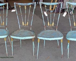 SET of 4 VINTAGE Metal Decorator Painted Kitchen Chairs
Auction Estimate $100-$300 – Located Inside

