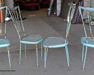 SET of 4 VINTAGE Metal Decorator Painted Kitchen Chairs
Auction Estimate $100-$300 – Located Inside
