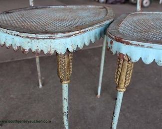 SET of 4 VINTAGE Metal Decorator Painted Kitchen Chairs
Auction Estimate $100-$300 – Located Inside
