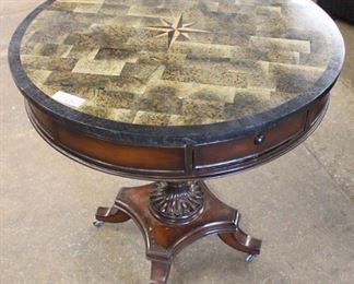 Contemporary Mahogany Carved Base Star Burst Top Parlor Table
Auction Estimate $100-$200 – Located Inside
