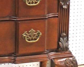 5 Piece Mahogany Shell Carved “Liberty Furniture” Bedroom Set with Ball and Claw Shell Carved High Boy and Queen Size Poster Bed
Auction Estimate $1000-$2000 – Located Inside
