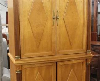 4 Piece “Stanley Furniture” Maple Diamond Inlaid Bedroom Set with Full Headboard and Fitted Interior Armoire
Auction Estimate $400-$800 – Located Inside
