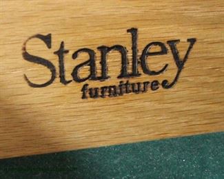 4 Piece “Stanley Furniture” Maple Diamond Inlaid Bedroom Set with Full Headboard and Fitted Interior Armoire
Auction Estimate $400-$800 – Located Inside
