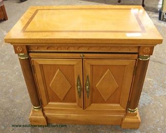 4 Piece “Stanley Furniture” Maple Diamond Inlaid Bedroom Set with Full Headboard and Fitted Interior Armoire
Auction Estimate $400-$800 – Located Inside
