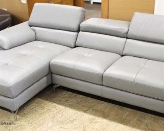  NEW Contemporary Grey Leather Sectional Sofa Chaise with Adjustable Headrest

Auction Estimate $400-$800 – Located Inside 