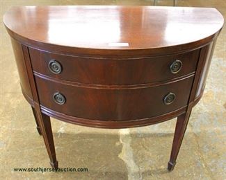  Mahogany Demilune 2 Drawer Taper Leg Server

Auction Estimate $200-$400 – Located Inside 