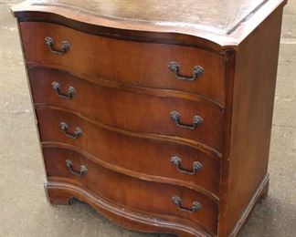  Mahogany Serpentine Leather Top Bachelor Chest

Auction Estimate $100-$300 – Located Inside 