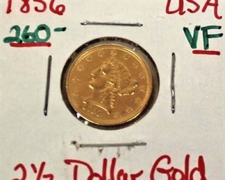  1856 Gold $2.50 Coin

Auction Estimate $100-$300 – Located Inside 