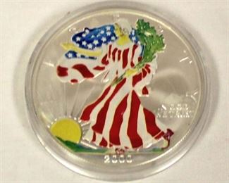  2000 Eagle Silver Painted Coin

Auction Estimate $20-$50 – Located Inside 