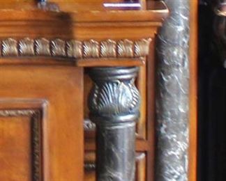 Contemporary 4 Piece King Size Bedroom Set with Marble Tops 
Auction Estimate $300-$400 - Located Dock
