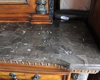 Contemporary 4 Piece King Size Bedroom Set with Marble Tops 
Auction Estimate $300-$400 - Located Dock
