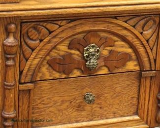 Depression Oak Blind Door China Cabinet
Auction Estimate $100-$300 – Located Inside
