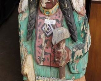 ANTIQUE Wooden Cigar Store Indian in as Found Condition and Original Paint
Auction Estimate $200-$400 – Located Inside
