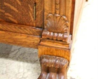 ANTIQUE Quartersawn Oak Slant Front Paw Foot Desk
Auction Estimate $200-$400 – Located Inside
