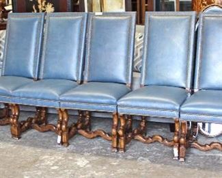 Set of 8 High Back William and Mary Leather Dining Room Charis
Auction Estimate $400-$800 – Located Inside
