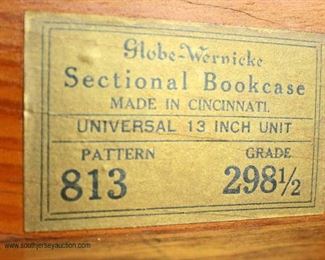 5 Stack Mahogany Barrister Style Bookcase with Matching Numbers
Auction Estimate $300-$600 – Located Inside
